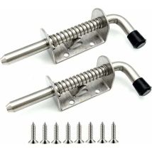 2er-pack Edelstahl-federnriegel Für Garagentor, Gartenschuppen, Hof, Hühnerstall (128 Mm) - Inhhub