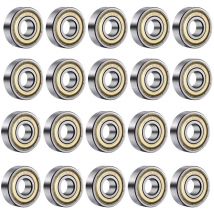 Kueatily - 608ZZ Roulements à Billes,20PCS Speed Bearings Roulements à billes de qualité pour Roller, Skateboard, Longboard, Waveboard, 8 x 22 x