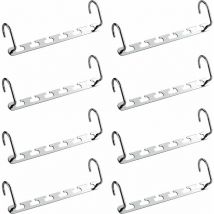 Appendiabiti multipli da 8 pezzi, porta grucce salvaspazio per spogliatoio, organizer magico in metallo, per riporre camicie, giacche, vestiti