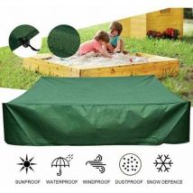 Mowze - Housse de bac à Sable avec Cordon de Serrage, Bâche bac à Sable, 420D Oxford, 120x120cm, Bache de Protection étanche et Anti-Poussière pour