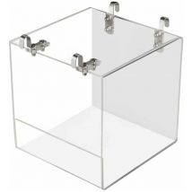 Baignoire à oiseaux avec crochet de suspension en métal pour la plupart des cages à oiseaux, perruches, calopsittes, Transparent-Fei Yu