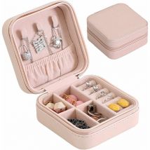 Boîte à bijoux de voyage portable (rose)-Fei Yu