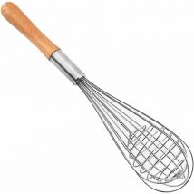 Kueatily - Fouet de Cuisine à Main Fouet Patisserie en inox avec Manche de Bois-Fei Yu