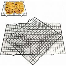 Kueatily - Grille de Refroidissement Patisserie inox, Grille Rectangulaire à Gateaux, Anti-adhésif Rack/Volette de Refroidissement et Cuisson au Four