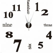 Kueatily - Horloge Murale Muette Pendule, Murale de Mode Moderne Horloge Murale sans Cadre 3D Miroir Autocollant Bureau Hôtel Décoration de La Maison