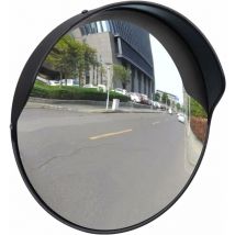 Miroir de Trafic Miroir de Sécurité Miroir Convexe de Circulation Extérieur Plastique Noir 30 cm-Fei Yu