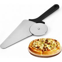 Kueatily - Roulette à pizza professionnelle 2 en 1 pour four à pizza, barbecue, pain, gâteau, biscuit-Fei Yu