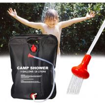 Kueatily - Sac de Douche Solaire,20 l Sac de Douche Camping,Sac de Douche Extérieur,Camp Shower,Douche Portable Solair,avec Pommeau de