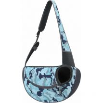 Sac de transport pour chien mains libres (camouflage bleu)-Fei Yu