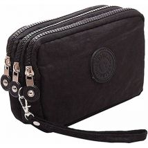 Kueatily - Sac multifonctions à fermeture à glissière à 3 couches (noir)-Fei Yu