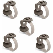 Kueatily - Serre-cables, 5 pièces Support de cable Non-adhésif Support de fil Supports de cable pour le bureau et la maison Passe-cables, gris