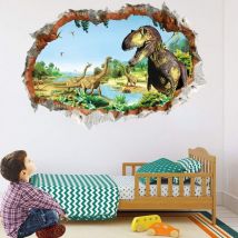 Kueatily - Sticker mural dinosaure Sticker mural pour enfants, Sticker mural dinosaure grand, Sticker mural dinosaure pour chambre d'enfant, Sticker