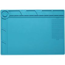 Kueatily - Tapis de travail à souder en siliCône pour circuit imprimé, tapis de travail de réparation magnétique, résistant à la chaleur, plateforme