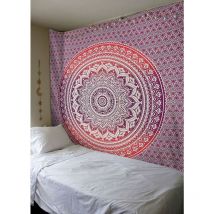Kueatily - Tapisserie Bohême Mandala Tapisserie Tenture Murale pour La Décoration Murale Hippie Tapisserie Tapis De Plage Tapis Rond De Yoga