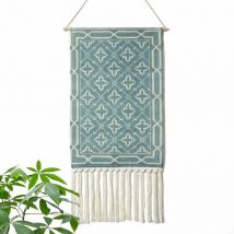 Kueatily - Tenture Murale Boho Style à La Main Coton Gland Tige De Cuivre Bannière Suspendue Pour La Décoration Murale De Chambre D'enfants-Fei Yu