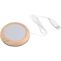Usb Isolation Coasters Creative Grain Tasse Chaleur Boisson Tasse Mat Réchauffeur Bureau Thé Lait Café Feutre Chauffe Pad Coaster(grain En Bois 