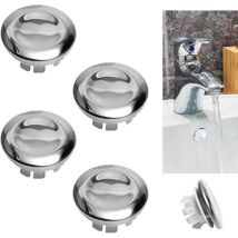 Überlaufabdeckung Für Waschbecken – Ersatz-überlaufring – Stöpsel Für Badezimmer-küchenspüle – Rundes Überlaufloch – Ersatzteile Richtig Einsetzen (4 