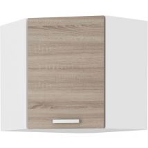 Küchen Preisbombe - Küchen Eckhängeschrank 58x58 Cm Für Das Modell "dave 240 Eiche Sonoma Trüffel"