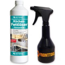 Küchen Fettlöser Konzentrat 1L inkl. Sprühflasche 360 Grad 500ml - Hotrega