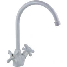 Küchenarmatur in glänzend weiß mit schwenkbarem Auslauf Gattoni 5692/RE01 weiß