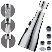 FM22 M24 Küchenarmatur-Sprühkopf, 360° schwenkbarer Wasserhahn-Luftsprudler, Sprühaufsatz, Küchenspülen-Wasserhahn-Verlängerung, G1/2,