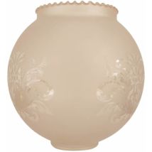 Ltde - Kugelglastulpe mit zwei matten AMBER-Mündern 14cm mit 4,5cm Öffnung