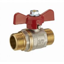 Kugelhahn 1/4 Drehung doppelt männlich Schmetterlingsgriff M1/2' (15x21) Noyon&thiebault 1209-I15L1