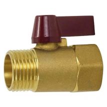 Memkey - Messing-Kugelhahn, 1/2 Zoll BSP-Stecker auf Buchse, Absperrventil für Erdgas, Luft, Wasser, Kraftstoff (1 Stück)