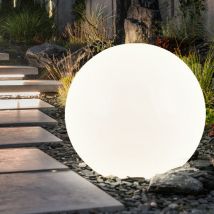 Led Kugelleuchte Erdspieß Steckleuchte Gartendeko Kugellampe Außenleuchte, Kunststoff, inkl. Kabel, 1x E27 led warmweiß, DxH 30x45 cm