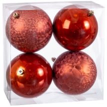 Kugeln De Weihnachtlich Kupfer Kunststoff 10 X 10 X 10 Cm (4 Stk.)
