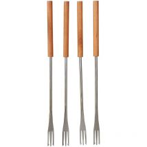 32099 - Forchette per fonduta di formaggio/carne, in legno di ciliegio, 4 pezzi - Kuhn Rikon