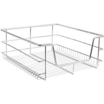 3 Cestas Deslizantes Kukoo Para Armarios de Cocina de 40cm 400mm con Corredores Cestos Extraíbles de Cierre Suave Organizador Armario Lavadero