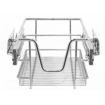 3 Paniers Coulissants pour Placard ou Cabinet de Cuisine de 30cm. Tiroirs coulissants à système de fermeture amortie - Kukoo