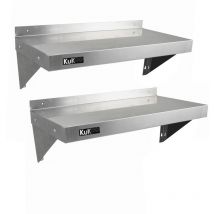 2 x Kukoo Stainless Steel Shelves 900mm x 300mm