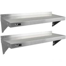 2 x Kukoo Stainless Steel Shelves 1250mm x 300mm