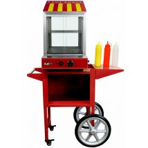 Cuiseur Vapeur pour Hot Dog avec Chariot Assorti, Machine Commerciale pour Hot Dog à Portes en Verre et Réchauffe Pain - Kukoo