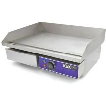 Kukoo - Plancha Plaque de Cuisson Grill Electrique Professionnelle en Acier Inoxydable de 50cm