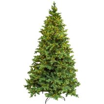 Künstlicher Weihnachtsbaum Grün Courmayeur H 210 Cm X B 135 Cm Extra Dicht Mit 3000 Integrierten Led-lichtern Und Kreuzfuß Aus Metall