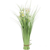 Künstliche Pflanze Gras 60 cm – Pflegeleichte Innendekoration – Ideal für Wohnzimmer, Schlafzimmer, Büro – Hochwertiger Kunststoff – Farben: Rosa, 