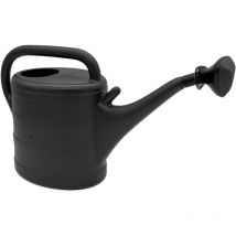 Spetebo - Kunststoff Gießkanne 10 Liter - anthrazit - Gartengießkanne mit abnehmbarer Brause - Kanne für Haus und Garten zur Bewässerung für Pflanzen