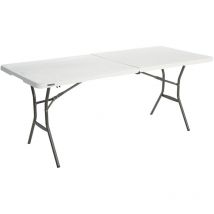 Lifetime Klapptisch – 182 x 76 x 74 cm – HDPE Tischplatte – Hochleistungsstahlrahmen – Traglast 150 kg – weiß