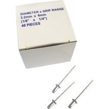 800BN32 Blindniete (ø x l) 3.2 mm x 6.0 mm 40 St. - Kunzer