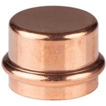 Frabo – Kupfer Pressfitting Kappe 35 mm – DVGW-zertifiziert – Max. Betriebsdruck 16 bar – Max. Betriebstemperatur 110°C