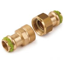 VSH - Kupfer Pressfitting Sudo-Press Durchgangsverschraubung flachdichtend 18 mm Kontur v dvgw