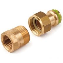 VSH - Kupfer Pressfitting Sudo-Press Durchgangsverschraubung Innengewinde 18 mm - 1/2' Kontur v dvgw