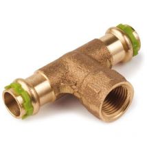 Kupfer Pressfitting Sudo-Press T-Stück Innengwinde 35 mm - 1/2' - 35 mm Kontur v dvgw