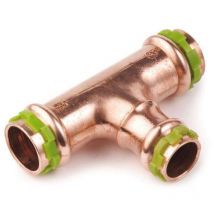 Kupfer Pressfitting Sudo-Press T-Stück Mittelabgang reduziert 18 mm - 15 mm - 15 mm Kontur V DVGW