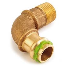 Comap - Kupfer Pressfitting Sudo-Press Übergangswinkel Außengewinde 90° 18 mm - 3/4' Kontur v dvgw