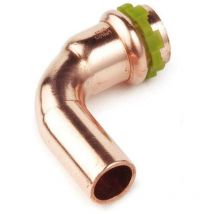 Kupfer Pressfitting Sudo-Press Winkel 90° 22 mm innen/außen Kontur v dvgw