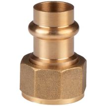 Kupfer Pressfitting Übergangsverschraubung Aus Rotguss 15 Mm - 1/2" Ig (überwurf) Flachdichtend V+m-kontur Dvgw